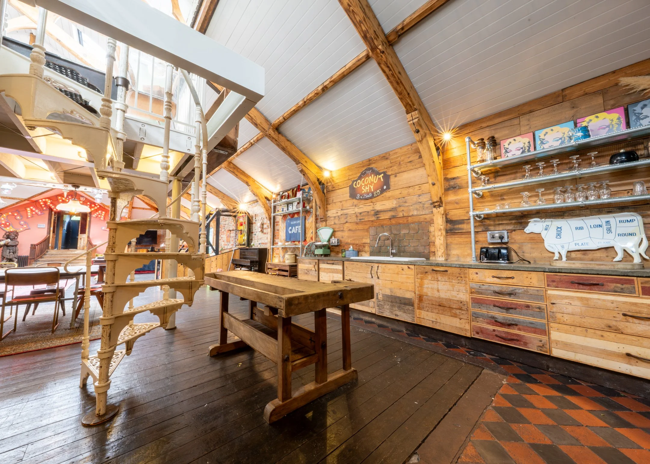 Kitchen interior at The Bath House